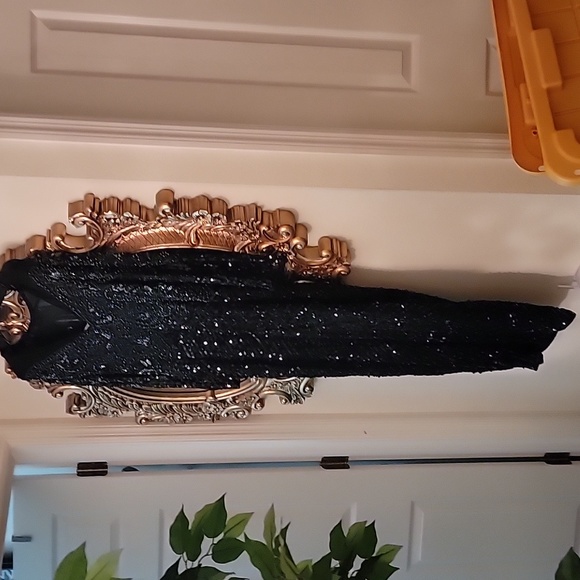 Vintage Lillie Rubin  Black Fully Beaded Gown Size 12 Perfect Condition . - Picture 2 of 2